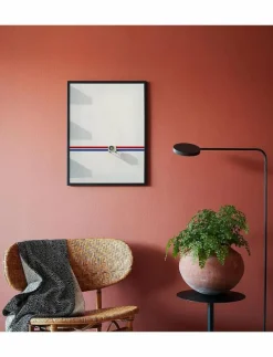 Democratic Gallery Poster Lined House Wall - Fotokonst RED Hot