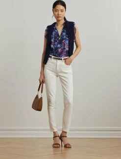 Print Ruffle-Trim Georgette Blouse - Ärmlösa blusar|Lauren Ralph Lauren Clearance