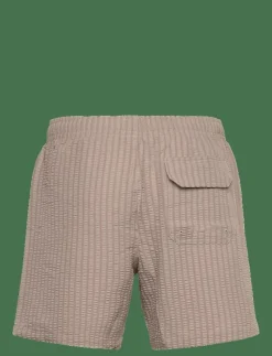 Abercrombie & Fitch Pull-On Wide Seersucker Swim Trunk - Badbyxor 402 Clearance