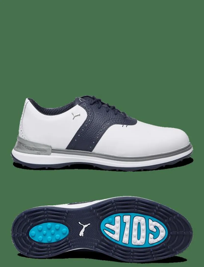 PUMA Golf Puma Avant - Golfskor PUMA WHITE-DEEP NAVY-SPEED BLUE Clearance