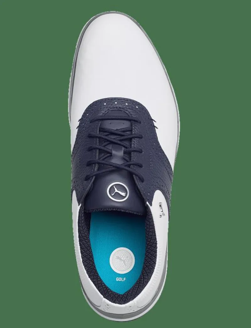 PUMA Golf Puma Avant - Golfskor PUMA WHITE-DEEP NAVY-SPEED BLUE Clearance