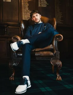 PUMA Golf Puma Avant - Golfskor PUMA WHITE-DEEP NAVY-SPEED BLUE Clearance