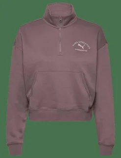 PUMA CLASS Comfort Half-Zip Short Crew FL - Sweatshirts RAISIN Outlet
