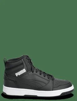 PUMA Rebound V6 Mid WTR Jr - Höga sneakers PUMA BLACK-PUMA WHITE