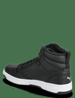 PUMA Rebound V6 Mid WTR Jr - Höga sneakers PUMA BLACK-PUMA WHITE