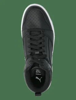 PUMA Rebound V6 Mid WTR Jr - Höga sneakers PUMA BLACK-PUMA WHITE