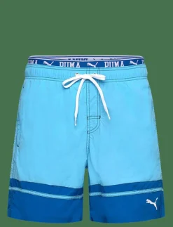 Puma Swim MEN COLOUR BLOCK MID SHORTS 1P - Badbyxor BLUE COMBO