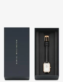 Daniel Wellington Quadro 20X26 Pressed Sheffield RG White - Analog klocka ROSE GOLD Outlet