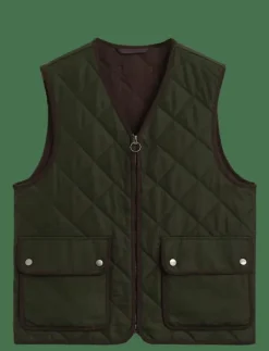 QUILTED FLEECE VEST - Västar|GANT Online