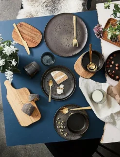 RAW - bestik sæt sauce/kartoffelske guld farvet belægning 2 dele gaveæske - Salladsbestick|Aida Best