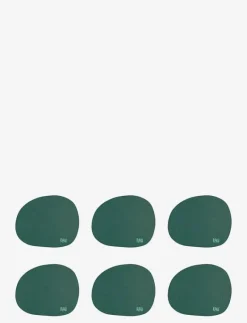 Aida RAW - silicone coaster 12,2x10 cm 6 pcs. pack - Serveringstillbehör DARK GREEN Discount