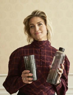 Aida RAW Glass & Storage - karaffel låg i rustfrit stål 1 stk 1,0 L - Vattenflaskor SMOKE Clearance