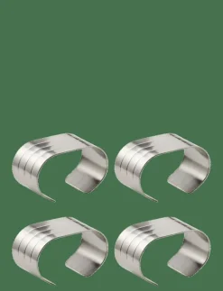 Aida RAW napkin holder 4 pcs giftbox - Servettringar & Servettställ MATTE STEEL Discount