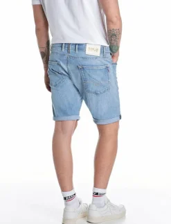 Replay RBJ.981 SHORT Shorts TAPERED 573 ECO PLUS - Jeansshorts BLUE Online