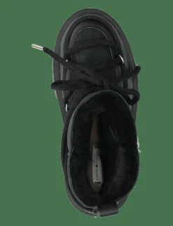 Tommy Hilfiger REAL SHEARLING LACEUP SNOWBOOT - Varmfodrade skor BLACK Outlet