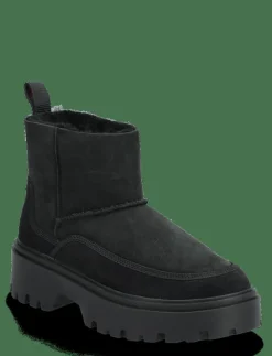 Tommy Hilfiger REAL SHEARLING PULLON SNOWBOOT - Platta ankelboots BLACK Clearance
