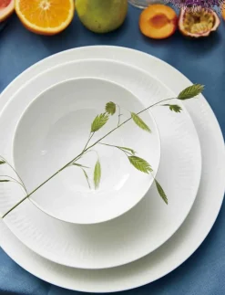 Aida Relief - suppe tallerken porcelæn 4 stk 22 cm gaveæske - Djupa tallrikar WHITE Outlet