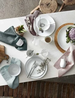 Aida relief round dish porcelain - Serveringsfat & Uppläggningsfat WHITE New