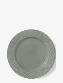 Lyngby Porcelæn Rhombe Earth Lunchtallrik Ø21 cm - Mattallrikar MOSS Sale