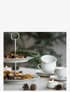 Rhombe Kakfat Ø27 cm vit - Tårtfat|Lyngby Porcelæn Discount