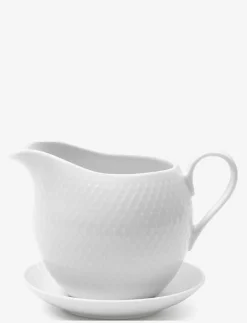 Lyngby Porcelæn Rhombe Såskanna 67 cl - Såssnipor & Såskannor WHITE Discount