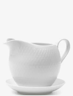 Lyngby Porcelæn Rhombe Såskanna 67 cl - Såssnipor & Såskannor WHITE Discount