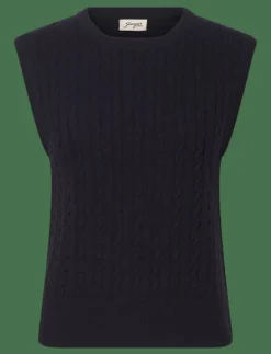 Jumperfabriken Ria Vest - Stickade västar NAVY Sale