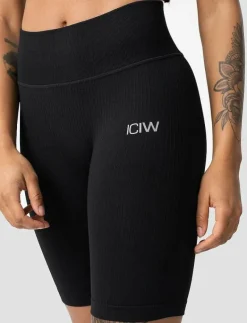 ICANIWILL Ribbed Define Seamless Biker Shorts - Cykelshorts BLACK Sale