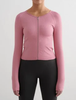 aim´n Ribbed Seamless Zip Jacket - Sportjackor DESERT ROSE Best