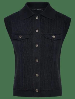 ROLAND KNIT COLLARED GILET - Stickade västar|French Connection Discount