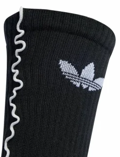 adidas Originals RUFFLE CREW 2P - Strumpor WHITE/BLACK Clearance