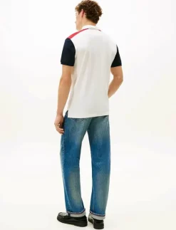 Tommy Hilfiger RWB BLOCKING REG POLO - Kortärmade pikéer ECRU Hot