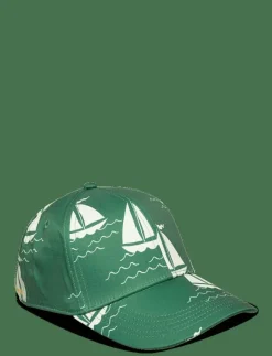 Mini Rodini Sailing boats aop cap - Kepsar GREEN Outlet