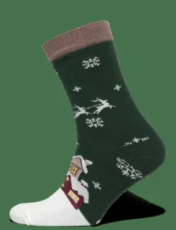 Santa Claus Is Coming To Town Socks Navy - Sockor|Happy Seasons New