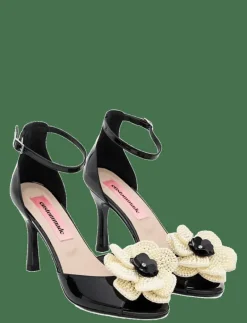 Custommade Seduction Pearl Flower - Peeptoes BLACK Outlet