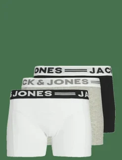 Jack & Jones SENSE TRUNKS 3-PACK NOOS JNR - Kalsonger LIGHT GREY MELANGE Clearance