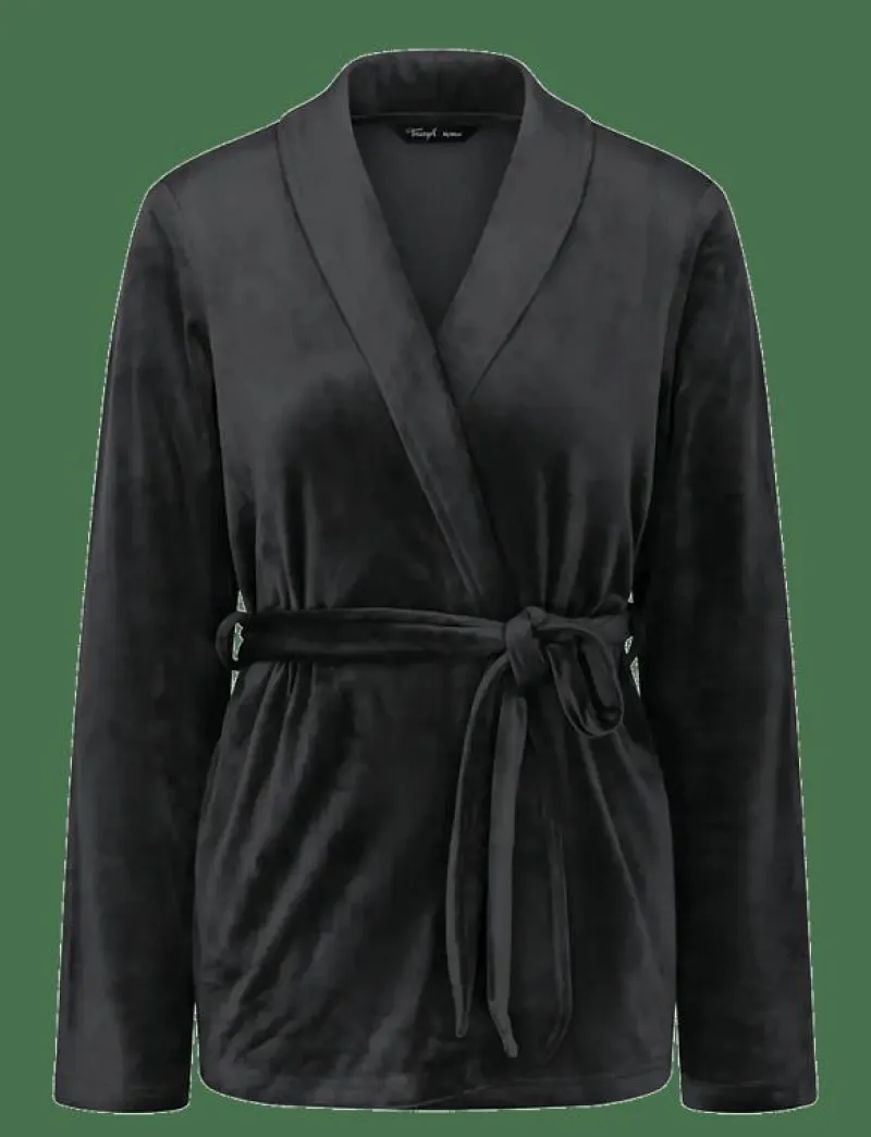Triumph Sensual Velour Robe Top 01 - Morgonrock BLACK Clearance