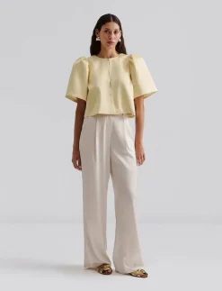 Serena short sleeve wrap blouse - Kortärmade blusar|Malina Sale