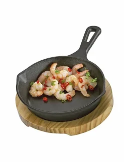 küchenprofi Serveringspanna, rund, m/träfat - Stekpannor BLACK Discount