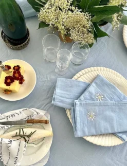 Servetter 4-pack Daisy - Tygservetter|Midnatt Best