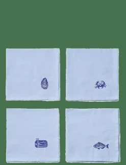 Midnatt Servetter 4-pack La Mer - Tygservetter LIGHT BLUE