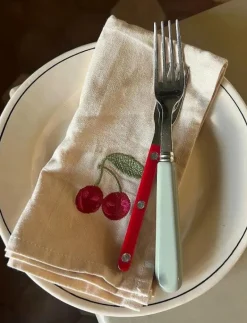 Midnatt Servetter 4-pack Tutti Frutti - Tygservetter BEIGE New