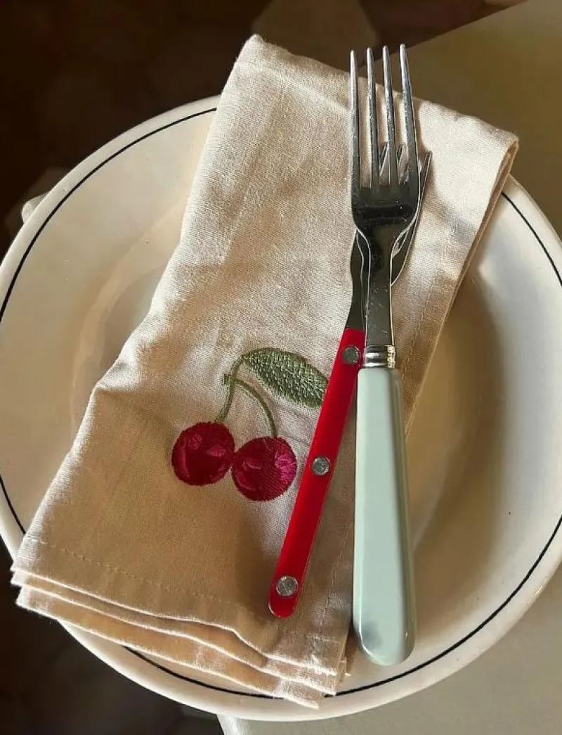 Midnatt Servetter 4-pack Tutti Frutti - Tygservetter BEIGE New