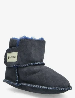 En Fant Sheepskin Bootee - Baby tossor NAVY Online