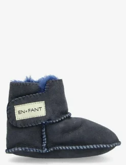 En Fant Sheepskin Bootee - Baby tossor NAVY Online
