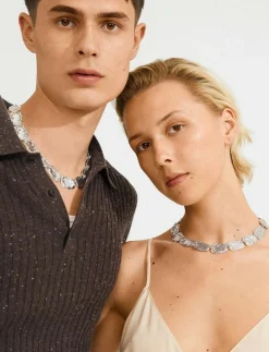 Pilgrim SHIFT necklace silver-plated - Statementhalsband SILVER PLATED Clearance