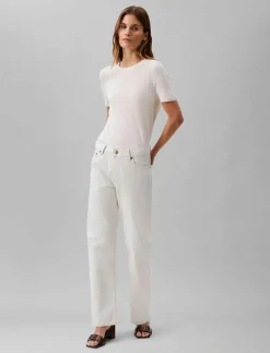 Calvin Klein Jeans SIGNATURE 90s STRAIGHT CHALK - Straight jeans CHALK WHITE Online