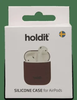 Holdit Silicone Case Airpods 1&2 - AirPods-skal CHOCOLATE Outlet