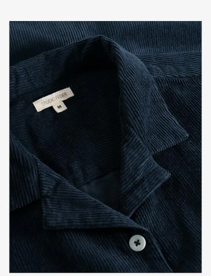 STUDIO FEDER SILJA SHIRT - CORDUROY - Överdelar NAVY Discount