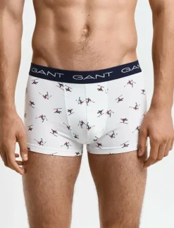 GANT SKIER PRINT TRUNK 3-PACK GB - Boxershorts WHITE Outlet